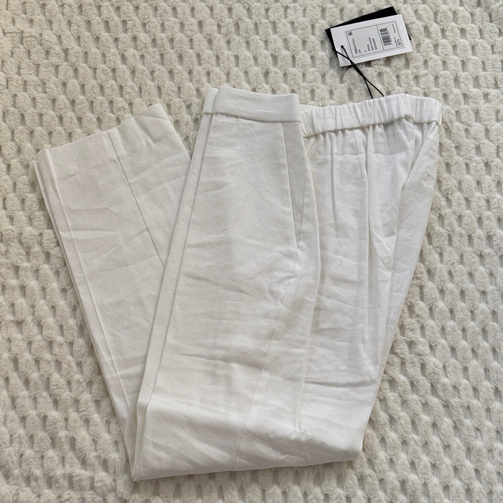 Theory Treeca Linen Pant Slim Crop-Size 6-Authentic-NWT